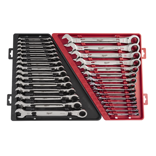 15pc Ratcheting Combination Wrench Set – Metric