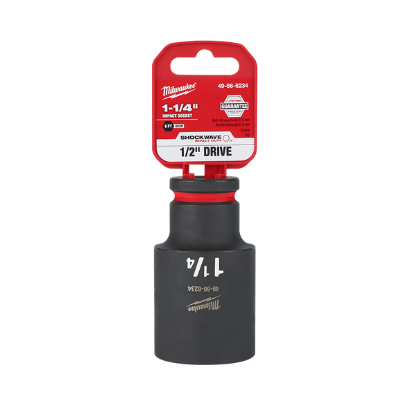 SHOCKWAVE™ 1/2" Drive 1-1/4" Deep 6 Point Impact Socket, , hi-res