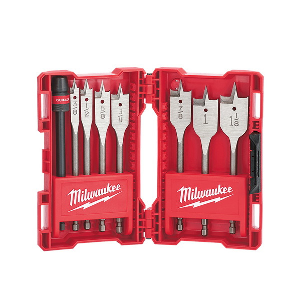 Flat Boring Bit 6" Universal Set 8 Pc