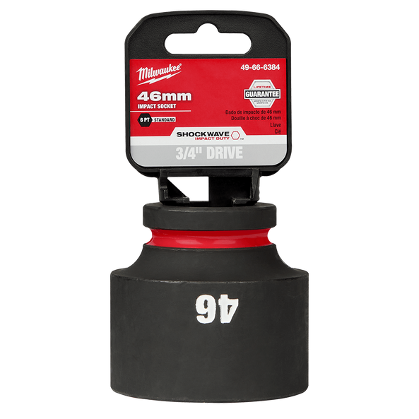 SHOCKWAVE™ 3/4" Drive 46mm Standard 6 Point Impact Socket, , hi-res