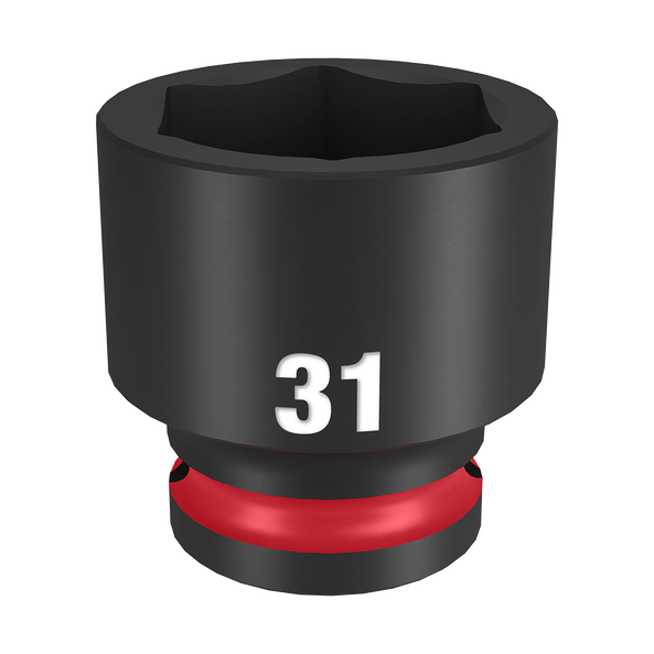 SHOCKWAVE™ 1/2" Drive 31mm Standard 6 Point Impact Socket, , hi-res
