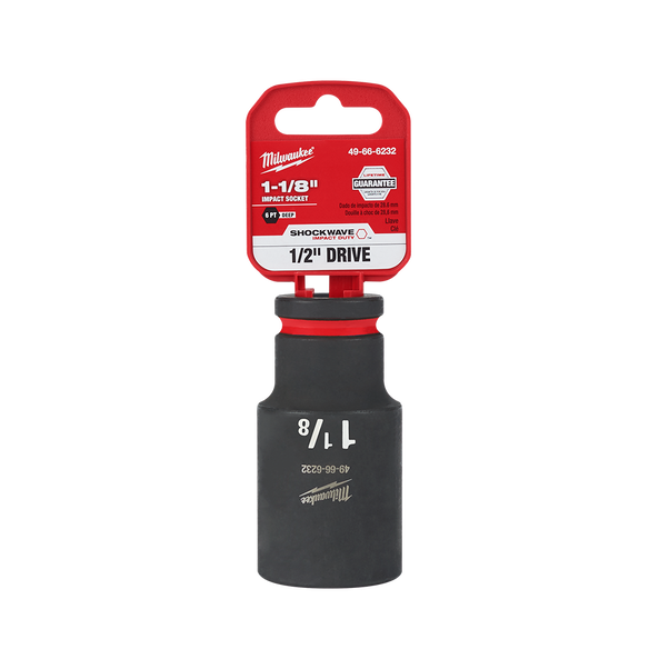 SHOCKWAVE™ 1/2" Drive 1-1/8"  Deep 6 Point Impact Socket, , hi-res