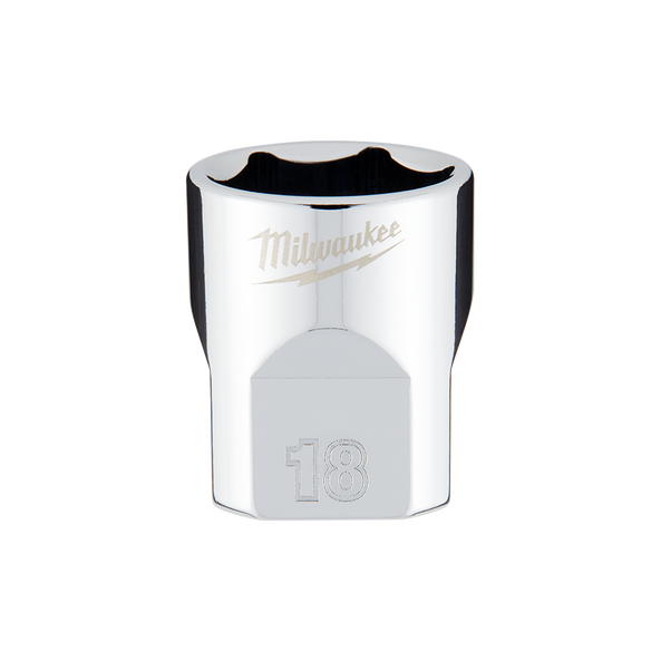 3/8" Drive 18mm Metric 6-Point Socket, , hi-res