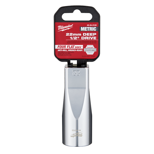 1/2" Drive 22mm Metric Deep 6-Point Socket, , hi-res