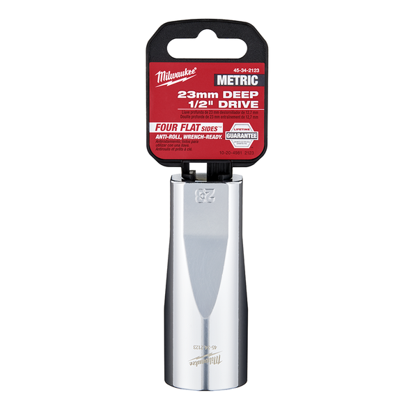 1/2" Drive 23mm Metric Deep 6-Point Socket, , hi-res