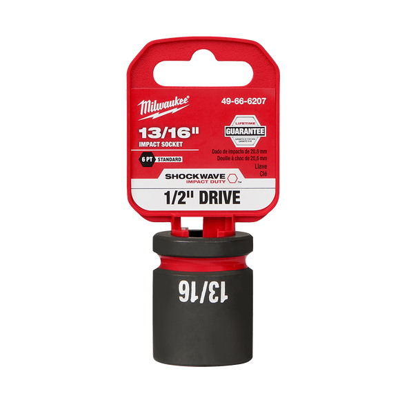 SHOCKWAVE™ 1/2" Drive 13/16" Standard 6 Point Impact Socket, , hi-res