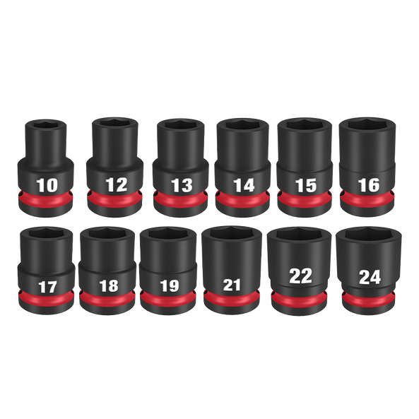 SHOCKWAVE™ 1/2" Drive 12PC Metric Standard 6 Point Impact Socket Set, , hi-res