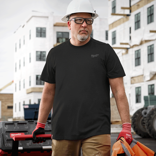Hybrid Work Tee Short Sleeve Black - S, Black, hi-res
