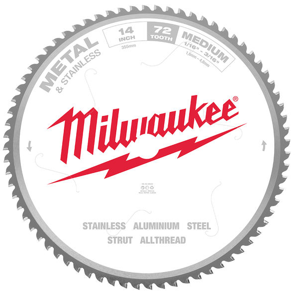 355mm (14") 72T Metal & Stainless Circular Saw Blade, , hi-res