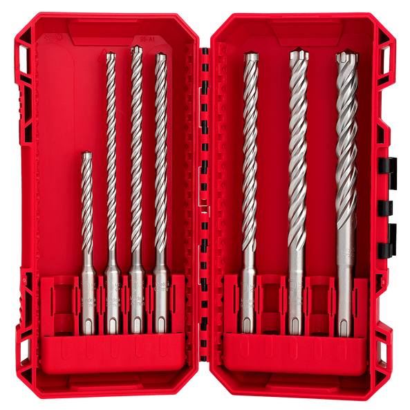 SDS Plus MX4 4-Cut Drill Bit 7PC Set, , hi-res