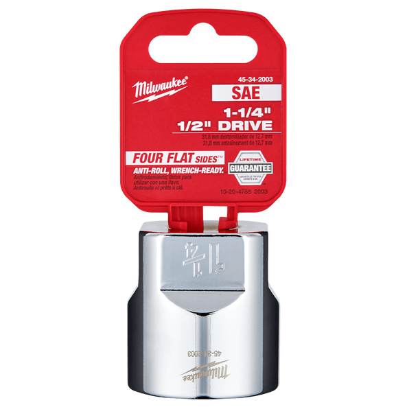 1/2" Drive 1-1/4" SAE Standard 6-Point Socket, , hi-res