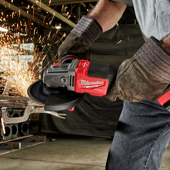 M18 FUEL™ 125mm (5") RAPID STOP™ Angle Grinder with Dead Man Paddle Switch