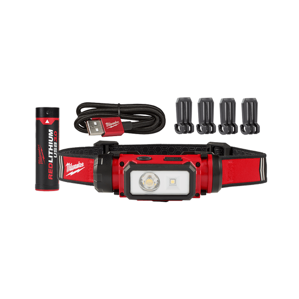 REDLITHIUM™ USB Rechargeable Hard Hat Headlamp 600 Lumen 3.0Ah Kit, , hi-res