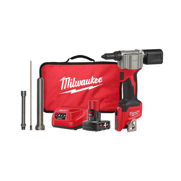 Milwaukee M12 Rivet Tool Kit M12BPRT 401B Milwaukee Tool NZ