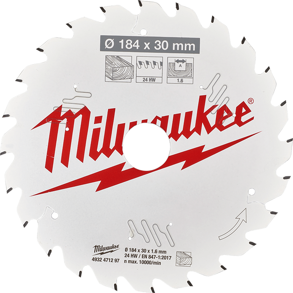 184mm (7-1/4") 24T Wood Circular Saw Blade Framing 30mm Arbor for M18 FUEL™ Rear Handle Circular Saw, , hi-res