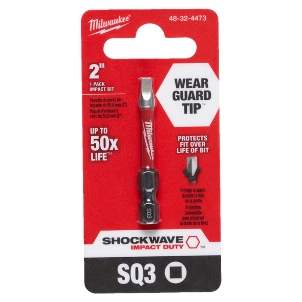 SHOCKWAVE™ Power Bit Square Recess #3 50mm (2")