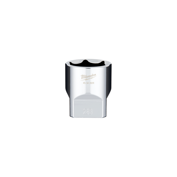 1/2" Drive 28mm Metric Standard 6-Point Socket, , hi-res
