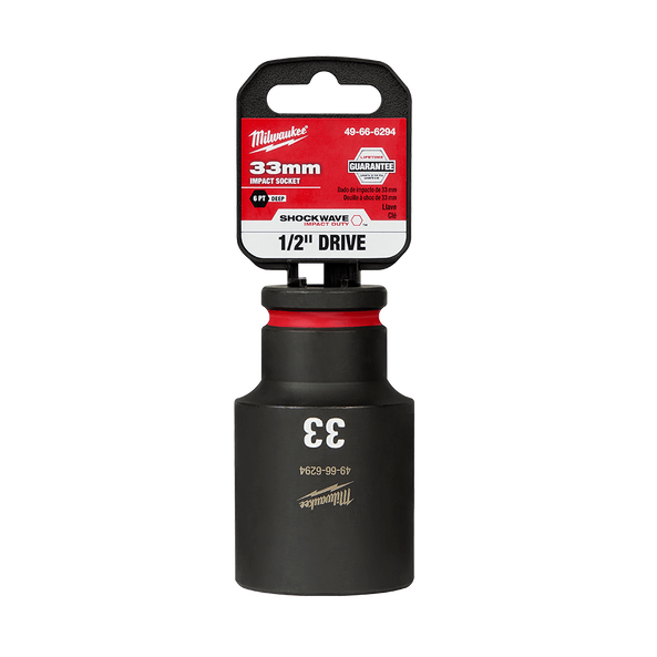 SHOCKWAVE™ 1/2" Drive 33mm Deep 6 Point Impact Socket, , hi-res