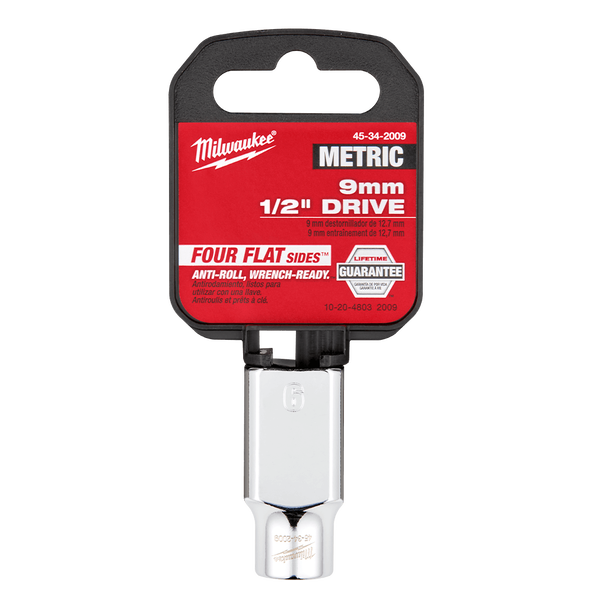 1/2" Drive 9mm Metric Standard 6-Point Socket, , hi-res