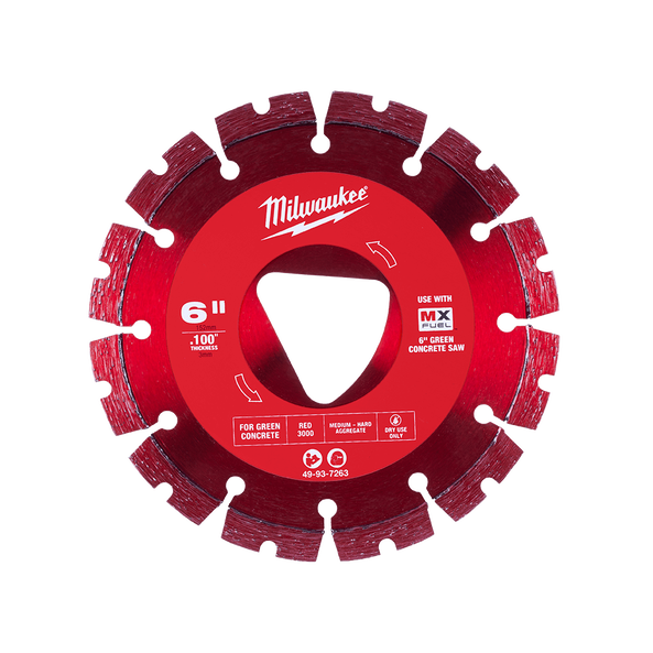 150mm (6") Green Concrete Diamond Blade - Red, , hi-res