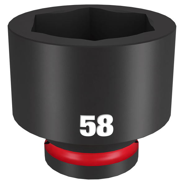 SHOCKWAVE™ 3/4" Drive 58mm Standard 6 Point Impact Socket, , hi-res