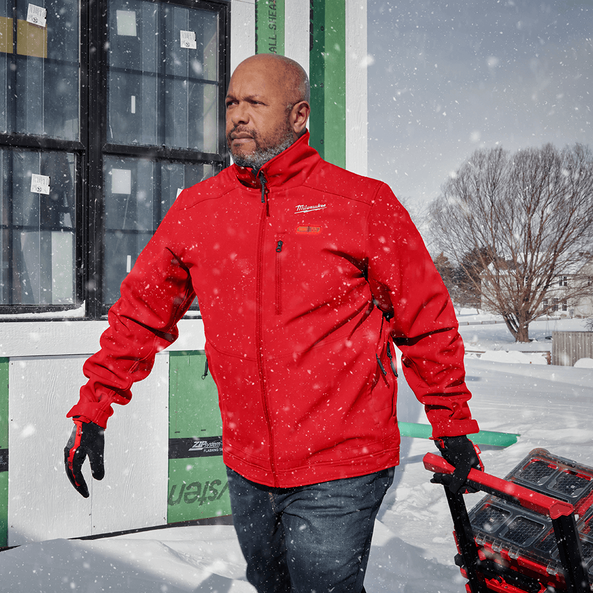 Red milwaukee heated hoodie discount