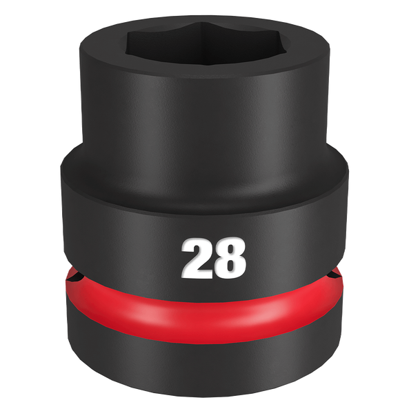 SHOCKWAVE™ 1" Drive 28mm Standard 6 Point Impact Socket, , hi-res
