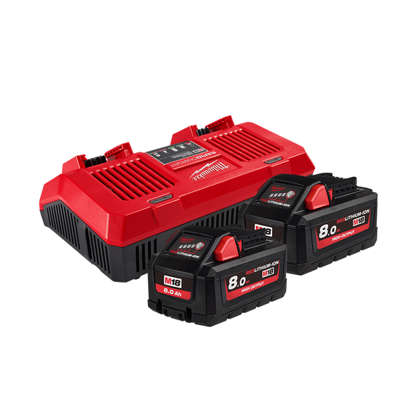 Milwaukee M18 REDLITHIUM HIGH OUTPUT 8.0Ah Dual Bay Starter