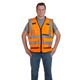 Premium High Visibility Orange Safety Vest