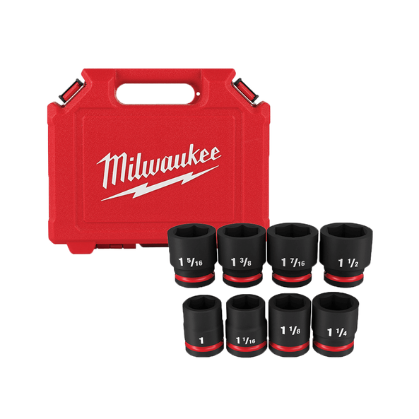 SHOCKWAVE™ 3/4" Drive 8PC SAE Standard 6 Point Impact Socket Set, , hi-res