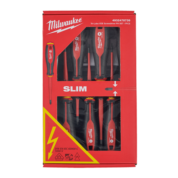 7 Piece VDE Screwdriver Set, , hi-res