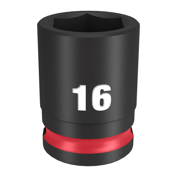 SHOCKWAVE™ 3/8" Drive 16mm Standard 6 Point Impact Socket, , hi-res