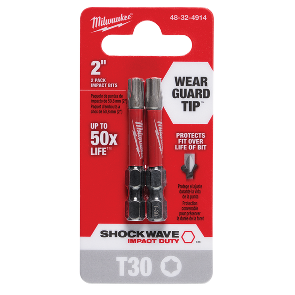 SHOCKWAVE™ Power Bit Torx™ T30 50mm (2“) 2PK, , hi-res