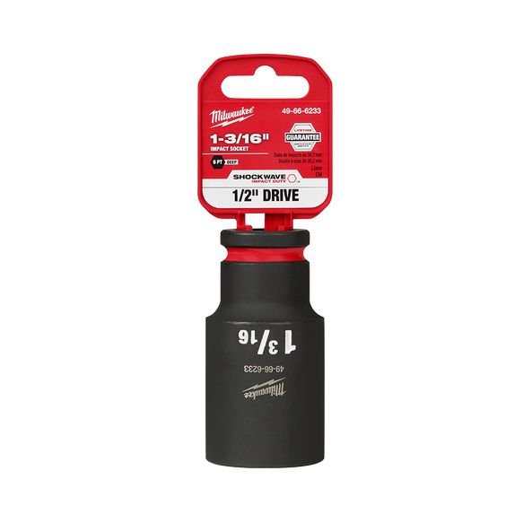 SHOCKWAVE™ 1/2" Drive 1-3/16" Deep 6 Point Impact Socket, , hi-res