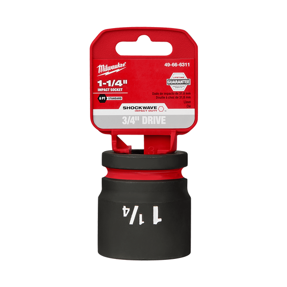 SHOCKWAVE™ 3/4" Drive 1-1/4" Standard 6 Point Impact Socket, , hi-res