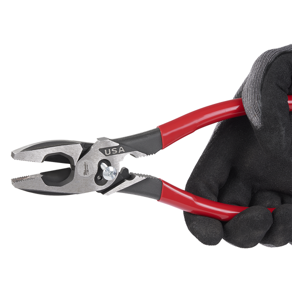 USA Made Dipped Grip 228mm (9") Lineman's Pliers ​with Crimper, , hi-res