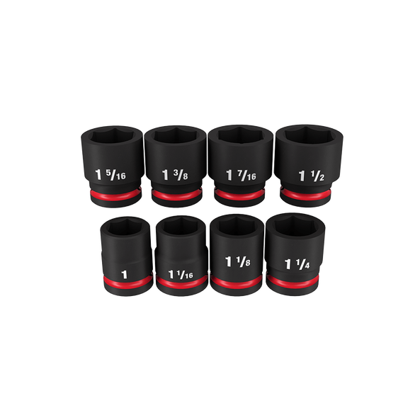 SHOCKWAVE™ 3/4" Drive 8PC SAE Standard 6 Point Impact Socket Set, , hi-res