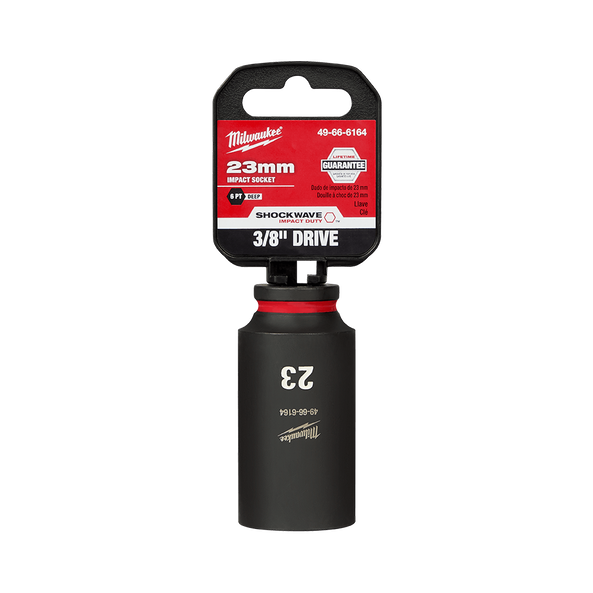 SHOCKWAVE™ 3/8" Drive 23mm Deep 6 Point Impact Socket, , hi-res