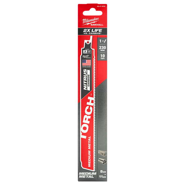 SAWZALL&trade; The TORCH&trade; with NITRUS CARBIDE&trade; Teeth 230mm 9" 10TPI Blade 1 Pack, , hi-res