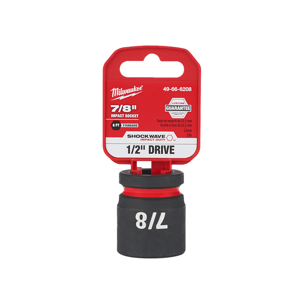 SHOCKWAVE™ 1/2" Drive 7/8" Standard 6 Point Impact Socket, , hi-res