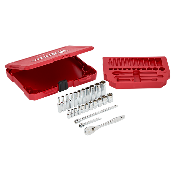 1/4" Drive 26pc Ratchet%20%26%20Socket Set - SAE