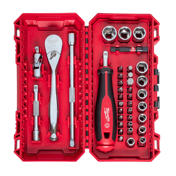 1/4" Drive 38pc Metric Socket & Bit Set, , hi-res