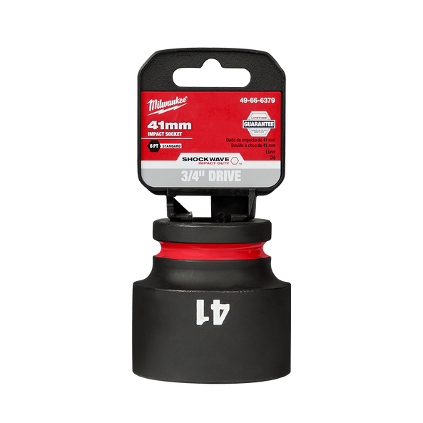 SHOCKWAVE™ 3/4" Drive 41mm Standard 6 Point Impact Socket, , hi-res
