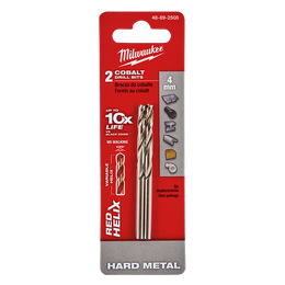Red Helix™ Cobalt Drill Bit 4mm 2Pk