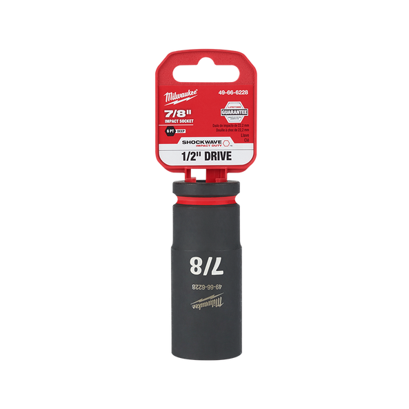 SHOCKWAVE™ 1/2" Drive 7/8" Deep 6 Point Impact Socket, , hi-res