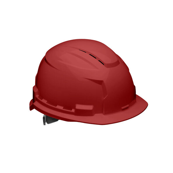 BOLT 100 Red Vented Hard Hat, Red, hi-res