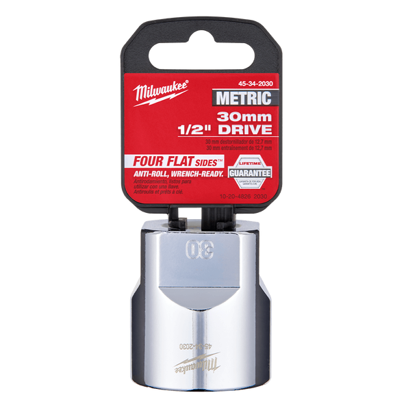 1/2" Drive 30mm Metric Standard 6-Point Socket, , hi-res