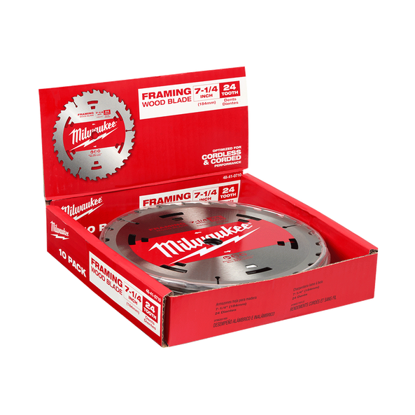 184mm (7 1/4") Basic Framing 24T Circular Saw Blade - Bulk 10