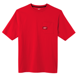 Heavy Duty Pocket Tee Short Sleeve Red