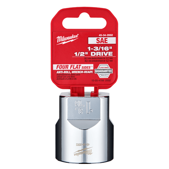 1/2" Drive 1-3/16" SAE Standard 6-Point Socket, , hi-res